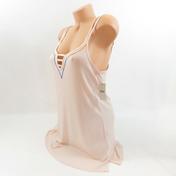 Jenni Short Gown Peach Sugar Berry Ladder Scoop Neck Chemise Style - Picture 8 of 9